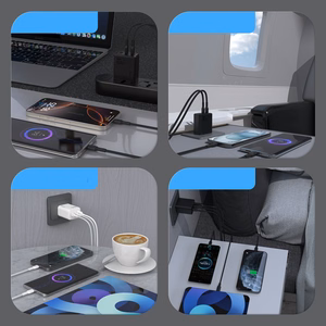 Dudao A29C 65W GaN sieninis įkroviklis + USB-C kabelis - juodas