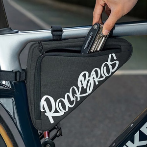 Rockbros G002 Flash Journey trikampis 1,4 l dviračio rėmo krepšys – juodas