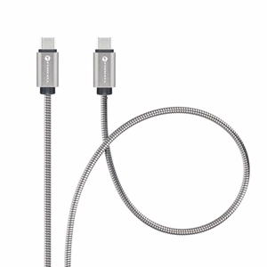 Кабель USB C to USB C Forcell F-Energy QC4.0 PD 5A 100W E-Mark Metal 1 m C239 серебряный