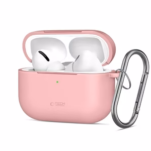 "Tech-Protect" silikoninis dėklas su kabliuku, skirtas "AirPods Pro" - rožinis