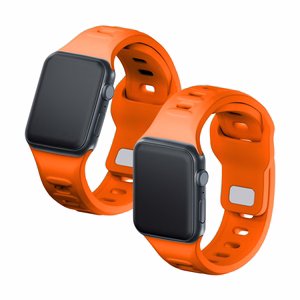 Силиконовый ремешок 3mk для Apple Watch, 38/40/41/42 mm, оранжевый, малый размер