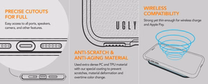 Ugly Rubber Vogue dėklas telefonui iPhone X / Xs skaidrus