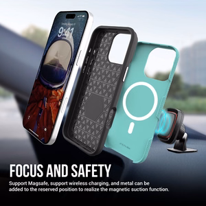 Dėklas Perfectionists Triangle Mag Case Apple iPhone 13 Pro žalias