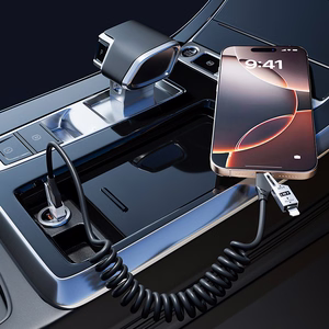 Dudao L20 Pro 4-in-1 USB-A / USB-C - Lightning / USB-C kabelis - juodas