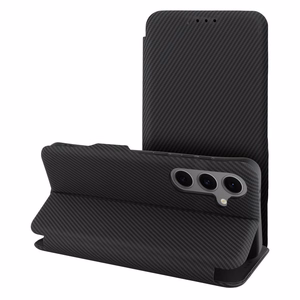 FOLIO šoninis magnetinis knygos tipo dėklas, suderinamas su S-PEN, skirtas SAMSUNG S25 ULTRA, juodas