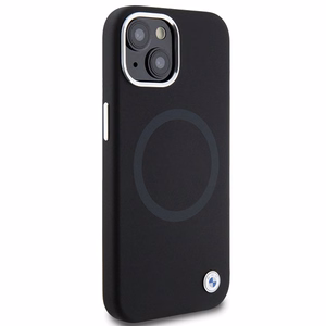 BMW parašo skystas silikonas Magnetinis dėklas telefonui iPhone 15 - juodas