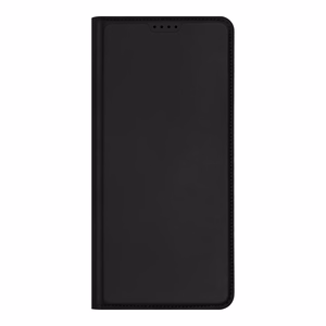 Dux Ducis Skin Pro dėklas telefonui Oppo Reno 8 su atverčiamu dangteliu, kortelių pinigine ir stovu, juodas
