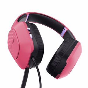 Trust GXT 415P Zirox laidinės žaidimų ausinės rožinis
