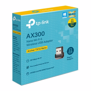 TP-LINK Archer TX1U Nano USB belaidis adapteris, 300Mbps