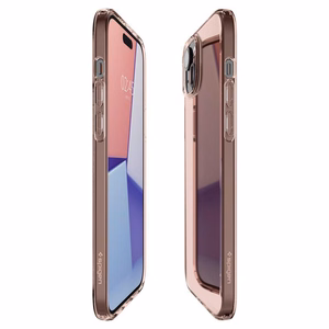 Spigen Crystal Flex чехол для iPhone 15 Plus - розовый/прозрачный