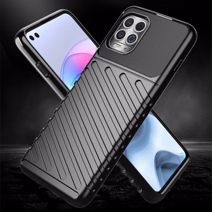 Thunder dėklas lankstus tvirtas apsauginis dangtelis TPU dėklas Motorola Moto G100 / Edge S juodas