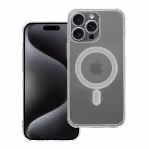 Case for iPhone 15 Pro Max Clear Mag Cover (STR / Camera Protection) compatible with MagSafe transparent