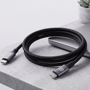 Кабель Blavec Zumi плетёный Type C — Type C PD 60W 3A LCD дисплей 1 м Apple CarPlay/Android Auto (CZU-CC3B10) чёрный