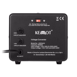 KEMOT voltage converter, 1600 W/2000 VA