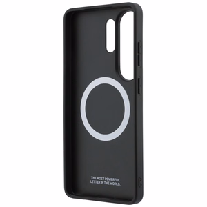 BMW чехол Tricolor Metal Logo MagSafe для Samsung Galaxy S26 Ultra серый