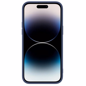 Nillkin CamShield Silky Silikoninis dėklas iPhone 14 Pro Max silikoninis dėklas su kameros apsauga mėlynas