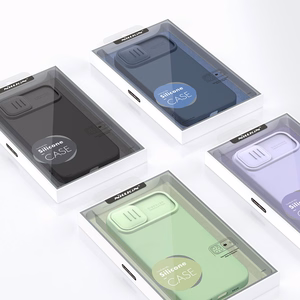 Nillkin CamShield Magnetic magnetinis silikoninis MagSafe dėklas su kameros apsauga, skirtas iPhone 14 Plus – juodas