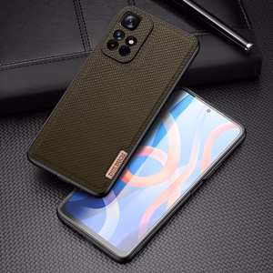 Dux Ducis Fino dėklas telefonui dengtas nailono medžiaga Poco M4 Pro 5G žalia