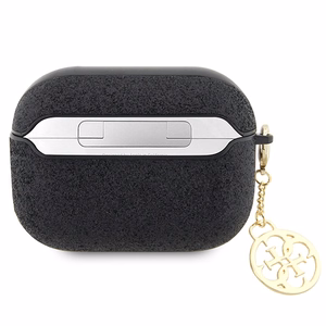 Guess GUAP2GLGSHK ausinių dėklas (m) - juodas Glitter Flake 4G Charm Collection