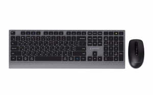 Gembird KBS-WPS-02-CYRL Dviejų režimų plonas belaidis stalinis rinkinys, 2.4G+BT, RU išdėstymas