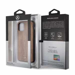 Mercedes Wood Line Walnut чехол для iPhone 11 Pro Max - коричневый