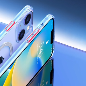 Dux Ducis Clin magnetinis dėklas telefonui iPhone 14 Plus suderinamas su MagSafe skaidrus
