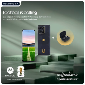 Motorola edge 70 fusion FIFA Edition 17,2 cm (6.78") Dviguba SIM jungtis Android 16.0 5G C tipo USB 8 GB 256 GB 5200 mAh Juoda