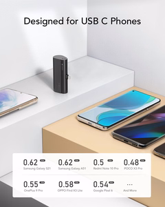 Powerbank Veger PlugOn (W0556/V0556) PD QC3.0 3A 20W 5000 mAh with a built-in connector Type C black