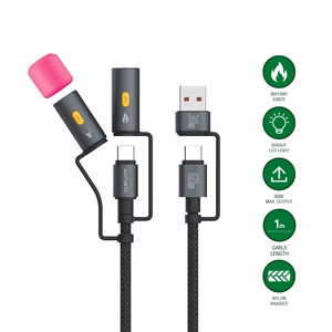 4in1 USB-C набор кабелей Explorer 60W 1m черный