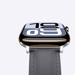 AmazingThing Class Band кожаный ремешок для Apple Watch 45 / 46 / 49 мм - серый