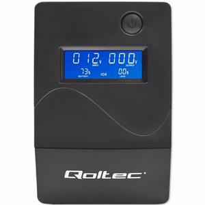 Qoltec Monolith nepertraukiamo maitinimo šaltinis (UPS) dvigubos konversijos (Online) 0.45 kVA 240 W 2 AC lizdai