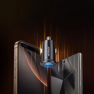 Įkroviklis automobilinis Joyroom (JR-CCN16) (1xUSB-C; 1xUSB; 15W) juodas