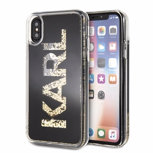 Karl Lagerfeld Karl Logo Glitter чехол для iPhone X/Xs - Чёрный