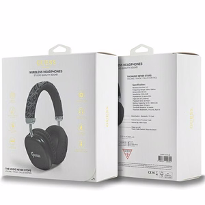 Guess Bluetooth ausinės GUBHK1GCTCSK GCUBE METALLIC SCRIPT LOGO juodos