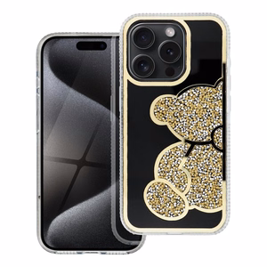 Чехол для iPhone 16 PRO Teddy Bear серебряный
