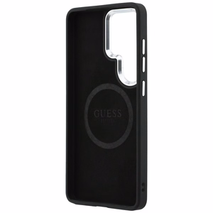 Guess Embossed Ring Triangle Logo MagSafe Чехол для Samsung Galaxy S26 Ultra - чёрный