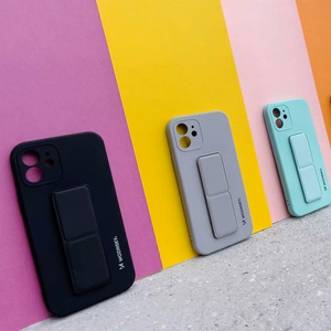Wozinsky Kickstand Case silikoninis dėklas su stovu, skirtas Samsung Galaxy A22 4G, tamsiai žalias