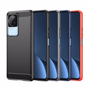 Чехол Carbon для Xiaomi Poco F4 5G гибкий силиконовый карбоновый чёрный