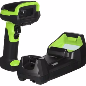 Zebra LI3678-SR – wireless handheld 1D barcode scanner, black/green