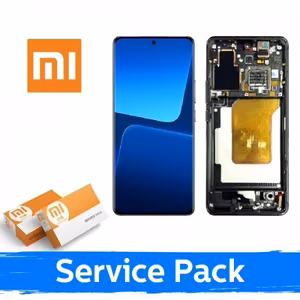 LCD ekranas skirtas Xiaomi 13 Pro su rėmeliu / Ceramic Black / (Service Pack)