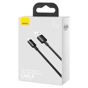 USB kabelis Baseus Superior iš USB į Type-C 66W 1.0m juodas CATYS-01
