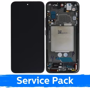 LCD ekranas skirtas Xiaomi 13 su rėmeliu / juodas / (Service Pack)