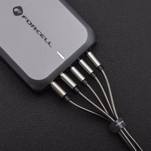 Кабель USB A to USB C Forcell F-Energy QC4.0 3A 66W Metal 2 m C234 серебряный