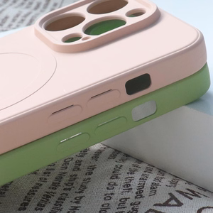 Magnetinis suderinamas silikoninis dėklas iPhone 15 Pro Max - pilkas