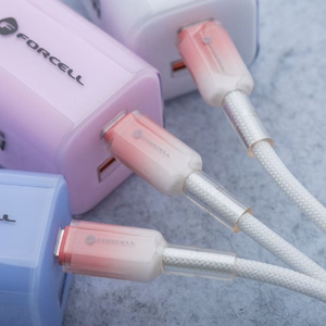 Кабель USB C to USB C Forcell F-Energy QC4.0 PD 3A 60W Gradient 1 m C354 белый