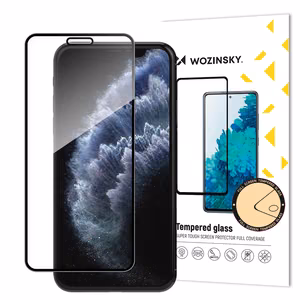 LCD apsauginis stikliukas "Wozinsky 5D Full Glue" Apple iPhone X/XS/11 Pro pritaikytas dėklui juodas