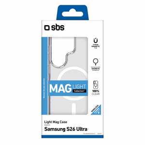 SBS Cover Light Mag защитный чехол для Samsung Galaxy S26 Ultra совместимый с MagSafe прозрачный