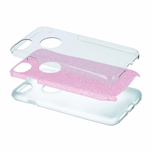 Glitter 3in1 dėklas telefonui Xiaomi Redmi Note 10 5G / Poco M3 Pro / M3 Pro 5G rožinis