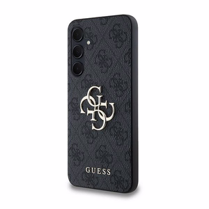Guess 4G Big Metal Logo dėklas, skirtas Samsung Galaxy A35, juodas