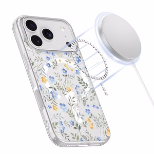 Tech-Protect FlexAir MagSafe dėklas telefonui iPhone 17 Pro - su ramunėlėmis ir lapais